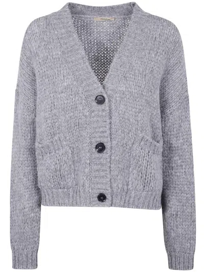 Roberto Collina Long Sleeves Cardigan Clothing In Gray