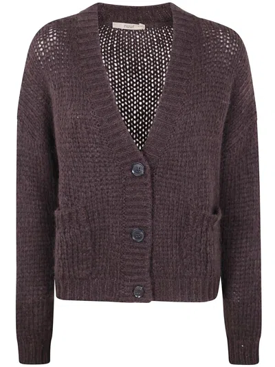 Roberto Collina Long Sleeves Cardigan Clothing In Burgundy