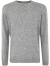 Roberto Collina Wool And Cashmere Crewneck Sweater In Grey