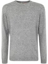 Roberto Collina Wool And Cashmere Crewneck Sweater In Grey