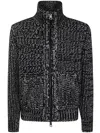 Roberto Collina Long Sleeves Mouline` Jacket Clothing In Black
