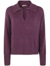 Roberto Collina Long Sleeves Polo Shirt Clothing In Purple