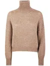 Roberto Collina Long Sleeves Pullover Clothing In Brown