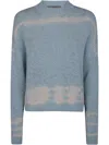 Roberto Collina Long Sleeves Round Neck Batik In Blue