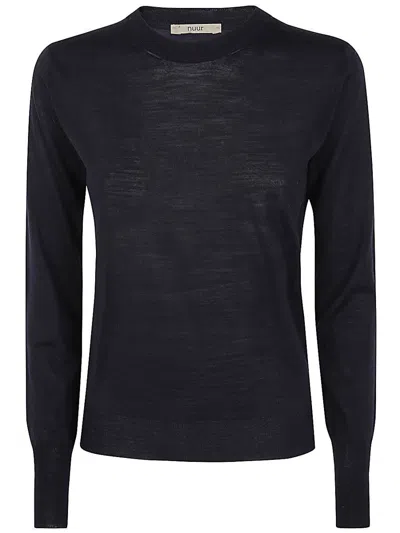Roberto Collina Long Sleeves Round Neck Sweater In Blue