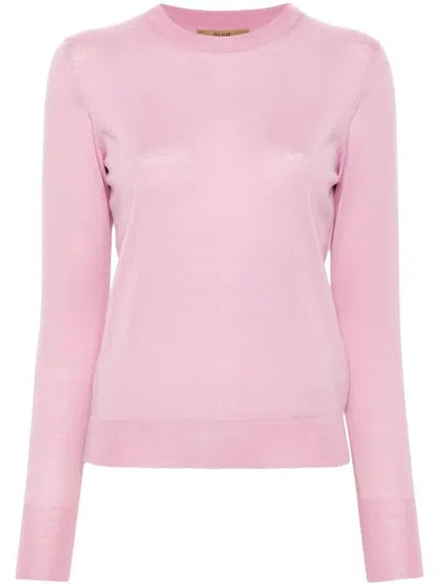 Roberto Collina Long Sleeves Round Neck Sweater Clothing In Multicolor