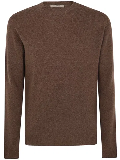 Roberto Collina Long Sleeves Swg Round Neck Sweater Clothing In Brown
