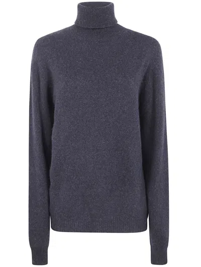 Roberto Collina Long Sleeves Swg Turtle Neck Sweater Clothing In Black