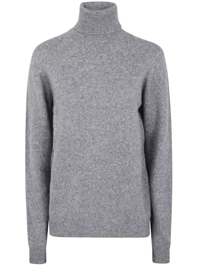 Roberto Collina Long Sleeves Swg Turtle Neck Sweater Clothing In Gray