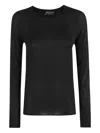 Roberto Collina Crew Neck Long Sleeve Sweater In Black