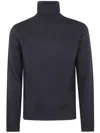 Roberto Collina Wool Pullover Blue In Black