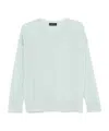 Roberto Collina Loose Fit Merino Wool Crewneck Jumper In White