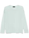 Roberto Collina Loose Fit Merino Wool Crewneck Jumper In Green