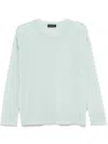 Roberto Collina Loose Fit Merino Wool Crewneck Jumper In Green