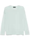 Roberto Collina Loose Fit Merino Wool Crewneck Jumper In Green