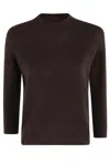 Roberto Collina Three-quarter Sleeve Sweater In Brown