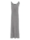 Roberto Collina Slip Dress Lurex In 银色