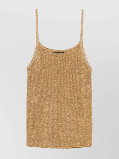 ROBERTO COLLINA LUREX RIBBED TANK TOP