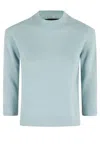Roberto Collina Three-quarter Sleeve Sweater In Blue