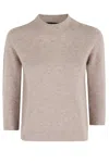 Roberto Collina Crew-neck Cashmere Sweater In Gray