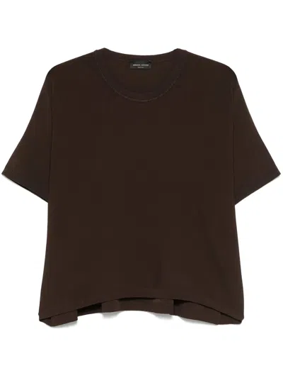 Roberto Collina Maglia Girocollo In Cacao