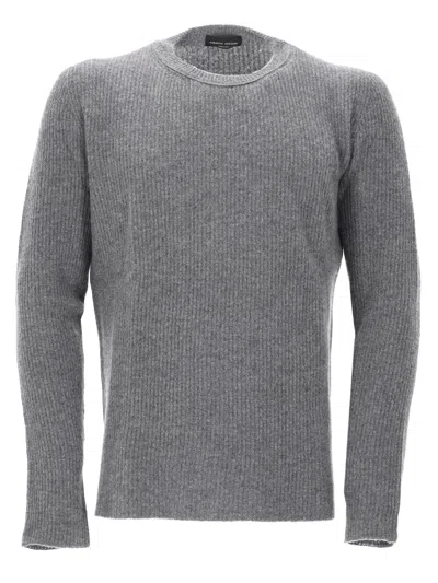 Roberto Collina Cashmere Sweater For Men In Gray
