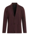 Roberto Collina Man Jacket Burgundy Size 38 Merino Wool In Burgundy