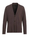 Roberto Collina Man Blazer Dark Brown Size 42 Cotton