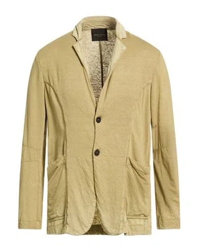 Roberto Collina Man Blazer Khaki Size 38 Linen, Elastane In Brown