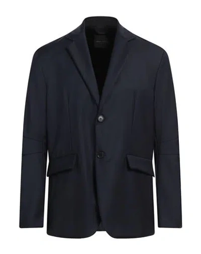 Roberto Collina Man Blazer Midnight Blue Size 36 Wool
