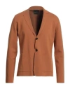 Roberto Collina Man Suit Jacket Tan Size 36 Cotton In Brown