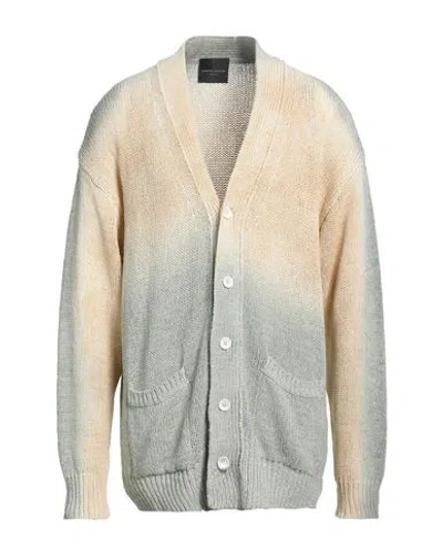 Roberto Collina Man Cardigan Beige Size 42 Cotton, Nylon In Multi