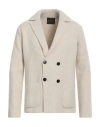Roberto Collina Man Cardigan Beige Size 46 Merino Wool, Cashmere In White