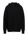 Roberto Collina Man Cardigan Midnight Blue Size 46 Merino Wool, Cashmere In Black