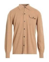 Roberto Collina Man Cardigan Camel Size 40 Merino Wool, Cashmere