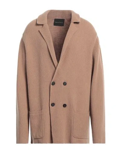 Roberto Collina Man Blazer Camel Size 42 Merino Wool, Cashmere In Beige