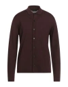 Roberto Collina Man Cardigan Chocolate Brown Size 38 Merino Wool