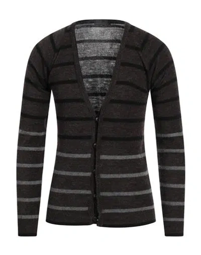 Roberto Collina Man Cardigan Dark Brown Size M Alpaca Wool, Merino Wool