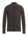 Roberto Collina Man Cardigan Dark Green Size 38 Cotton