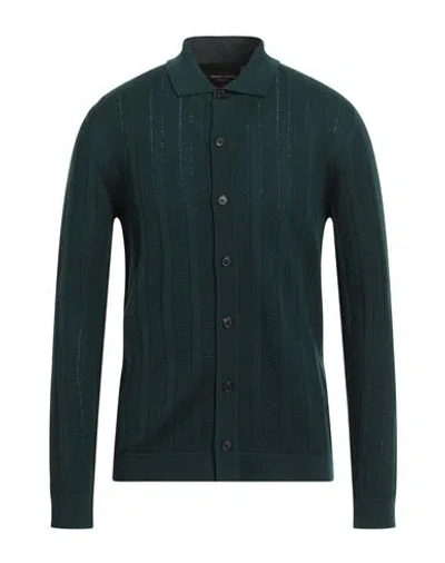 Roberto Collina Man Cardigan Dark Green Size 38 Merino Wool