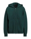 Roberto Collina Man Cardigan Dark Green Size 44 Merino Wool, Cashmere