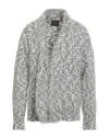 Roberto Collina Man Cardigan Grey Size 38 Merino Wool In Gray