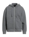 Roberto Collina Man Cardigan Grey Size 38 Merino Wool, Nylon, Elastane
