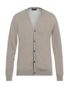 Roberto Collina Man Cardigan Khaki Size 38 Cotton In Grey