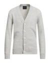 Roberto Collina Man Cardigan Light Grey Size 38 Merino Wool