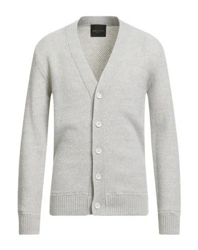 Roberto Collina Man Cardigan Light Grey Size 38 Merino Wool