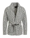 Roberto Collina Man Cardigan Light Grey Size 38 Merino Wool In Gray
