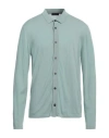 Roberto Collina Man Cardigan Sage Green Size 42 Cotton