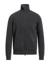 Roberto Collina Man Cardigan Charcoal Size 44 Merino Wool, Cashmere In Grey
