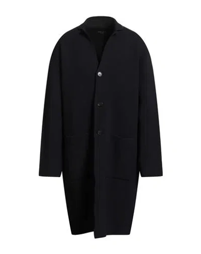 ROBERTO COLLINA ROBERTO COLLINA MAN COAT NAVY SIZE 42 MERINO WOOL, NYLON, ELASTANE